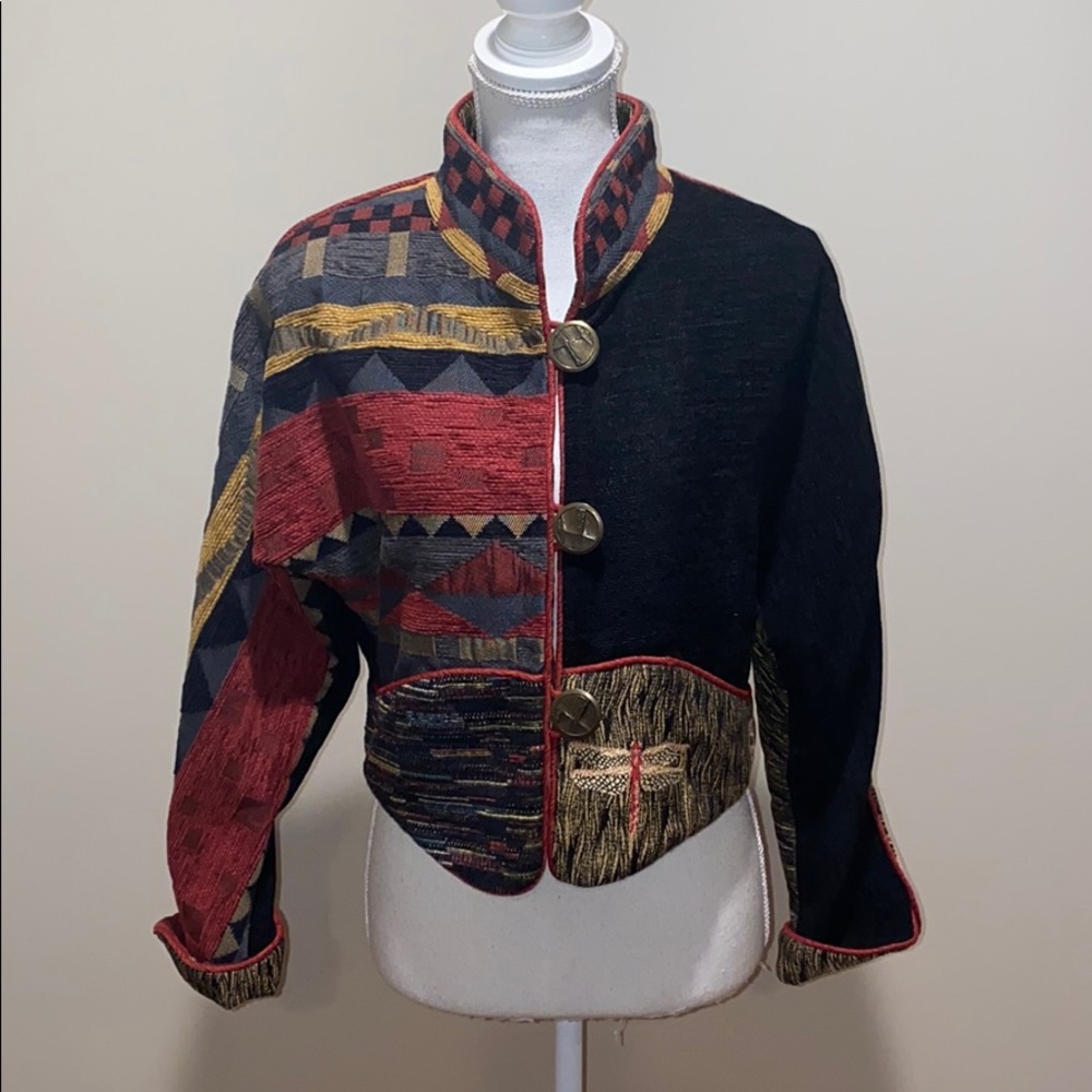 TZEADLE DESIGN ROOM MULTIMEDIA EMBROIDERED JACKET